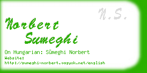 norbert sumeghi business card