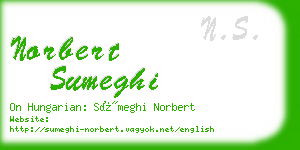 norbert sumeghi business card